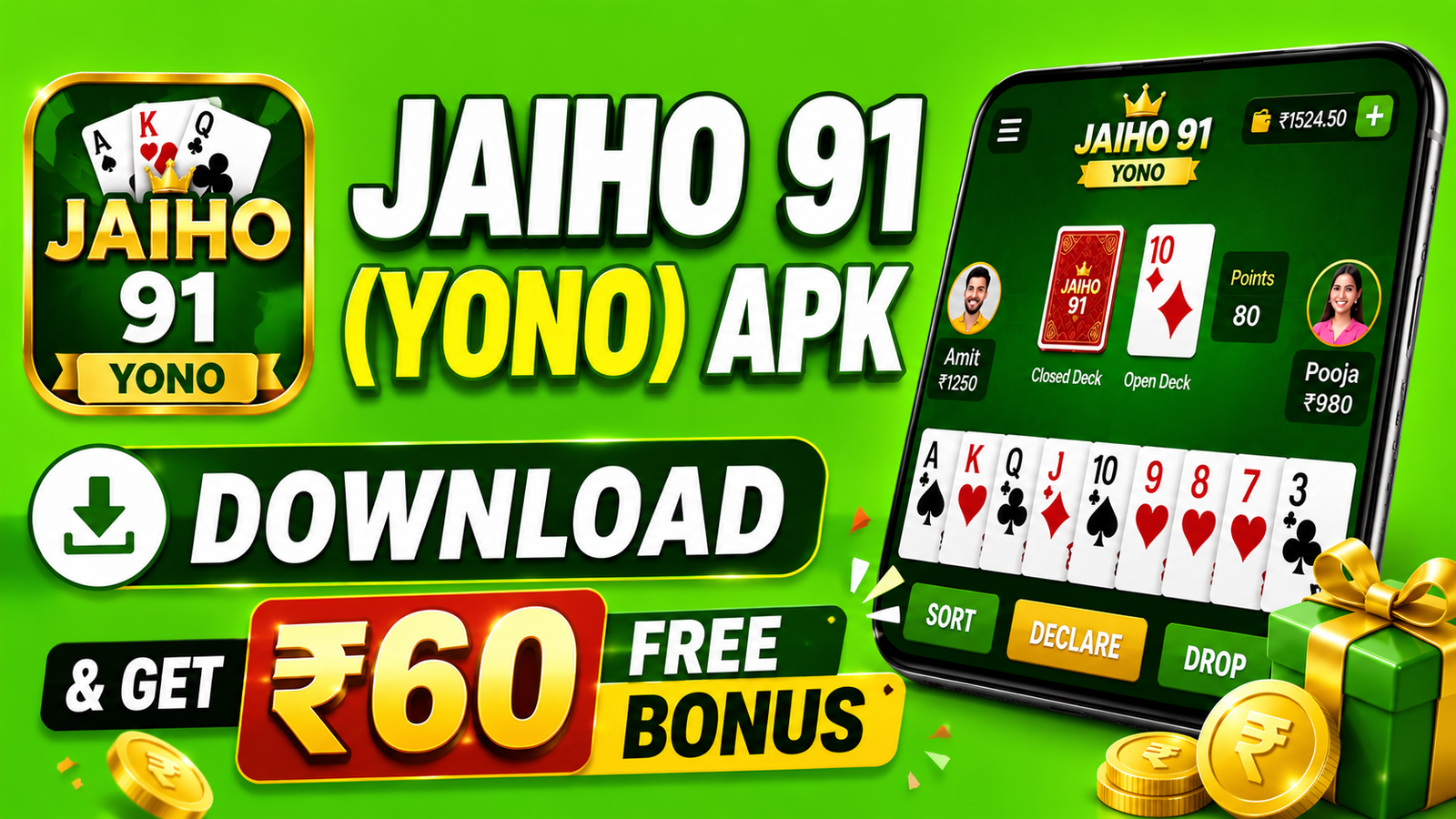 Jaiho 91 (Yono) Apk Download & get ₹60 free Bonus