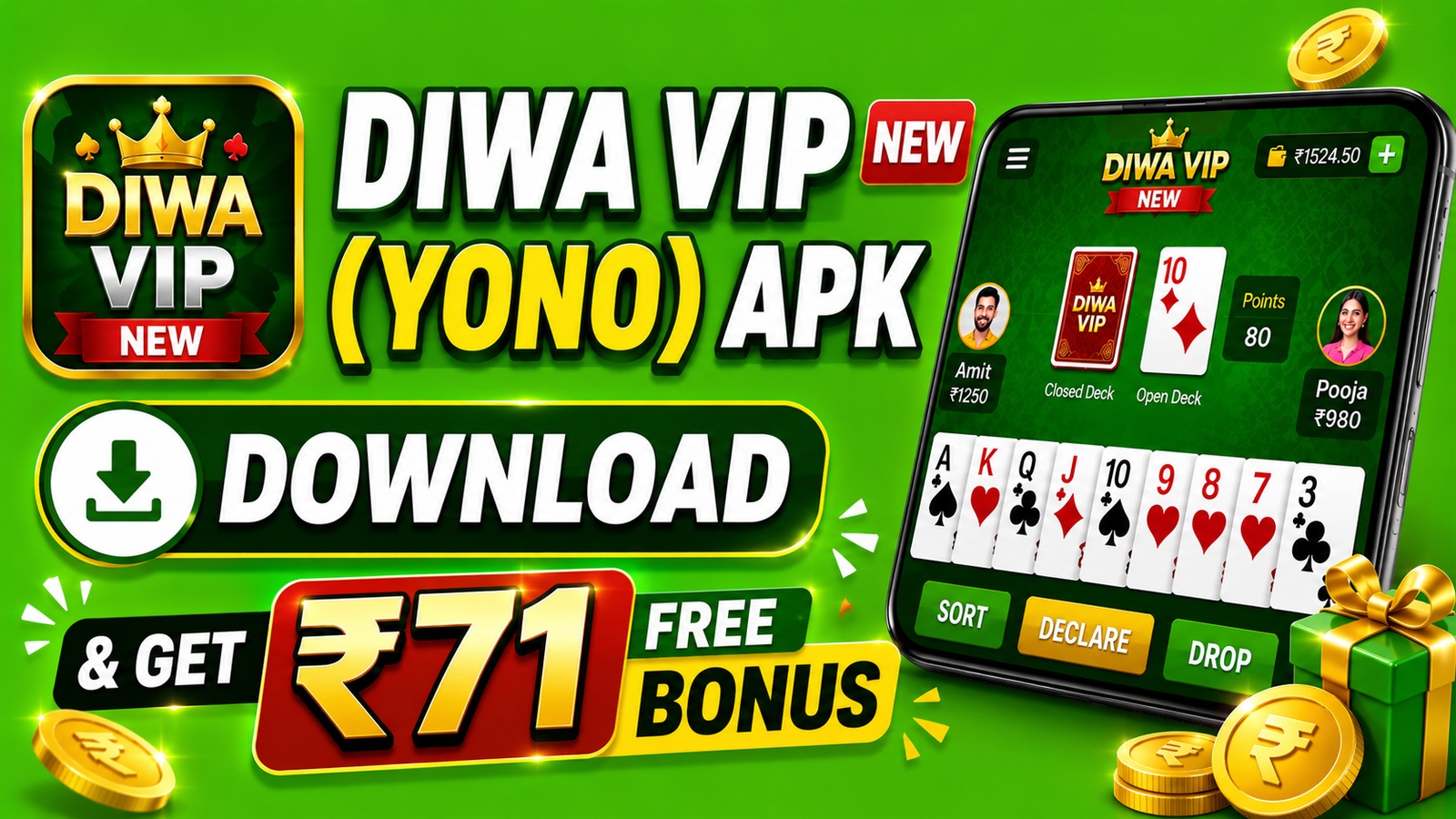 Diwa Vip (New) Apk Download & Get ₹71 Free Bonus